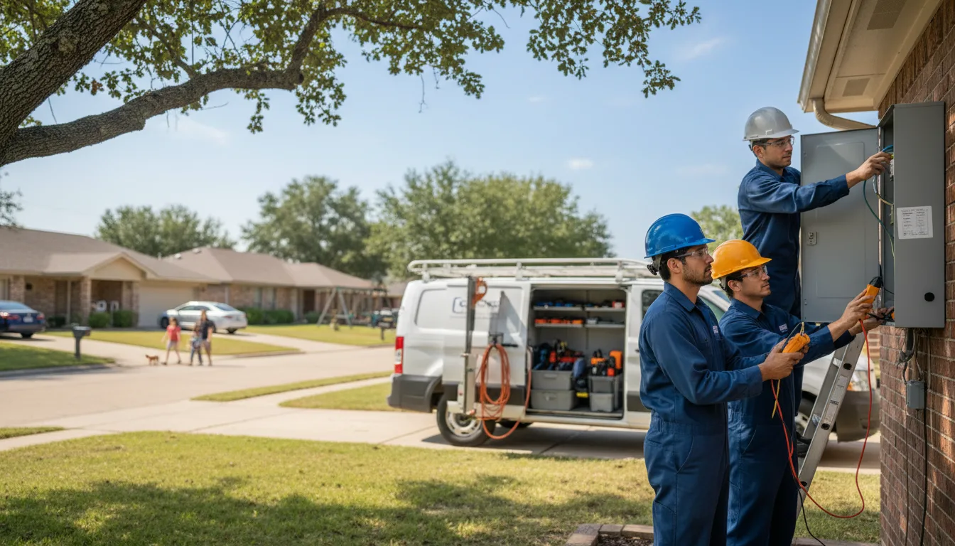 Certified electrician providing emergency electrical services in Village Mills, TX